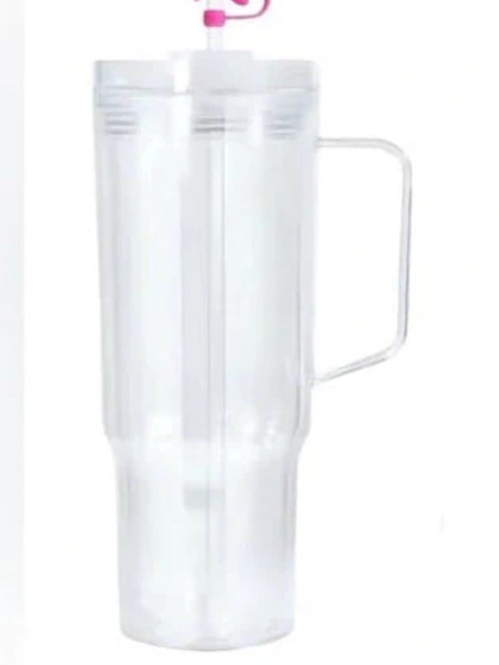 Custom 40oz Acrylic Tumbler w/ Handle | Glitter Filled Cup | Snow Globe Cup